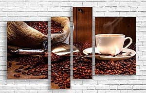 Tablou multicanvas Art.Desig Cafea în stil vintage_2