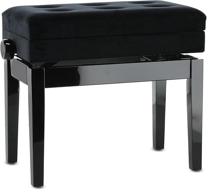 Scaun pentru pian GEWA Deluxe Compartment Black High Gloss 130510