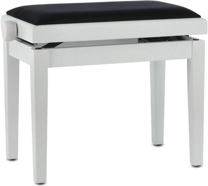 Стул для пианино GEWA Deluxe White Matt Seat Black 130020