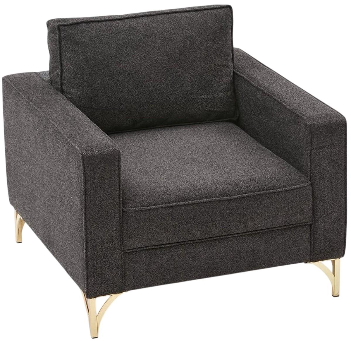 Fotoliu Trendy Berlin Antracit (Gri)/Auriu