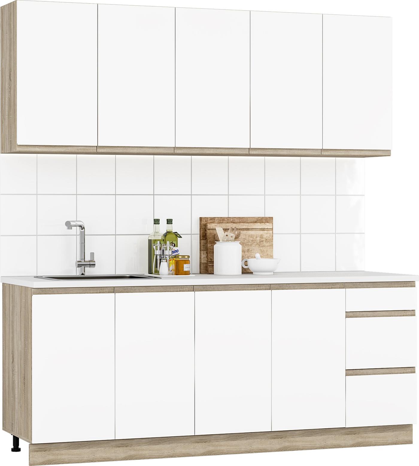 Set mobila bucatarie MG-Plus Jetta 2.0 m White