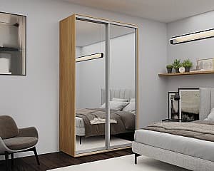 Шкаф-купе Nex Home Зеркало Сонома (Бежевый) 140x60x220 см