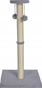 Когтеточка для кошек Jumi С платформой, лежак, с игрушкой 81x40x40 см Серый