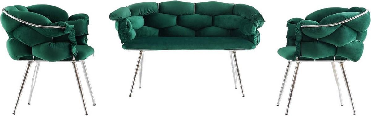 Set canapea si fotolii Trendy Balon 2118 Verde