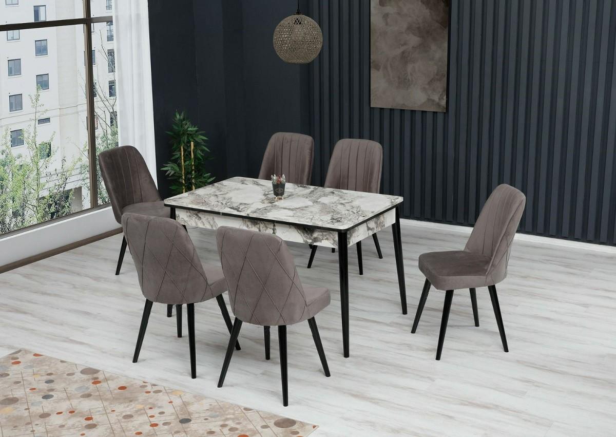 Set de masa si scaune Kelebek ES-611 (6 scaune)