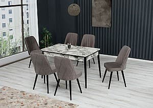 Set de masa si scaune Kelebek ES-611 (6 scaune)