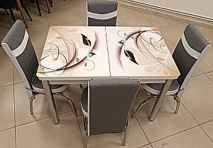 Набор стол и стулья Kelebek ES-39 (4 стула)