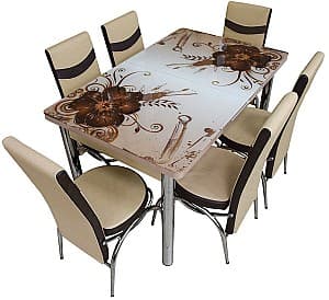 Set de masa si scaune Kelebek ES-06 (6 scaune)