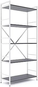 Etajera Nex Loft Alb/Antracit (Gri) 5 rafturi