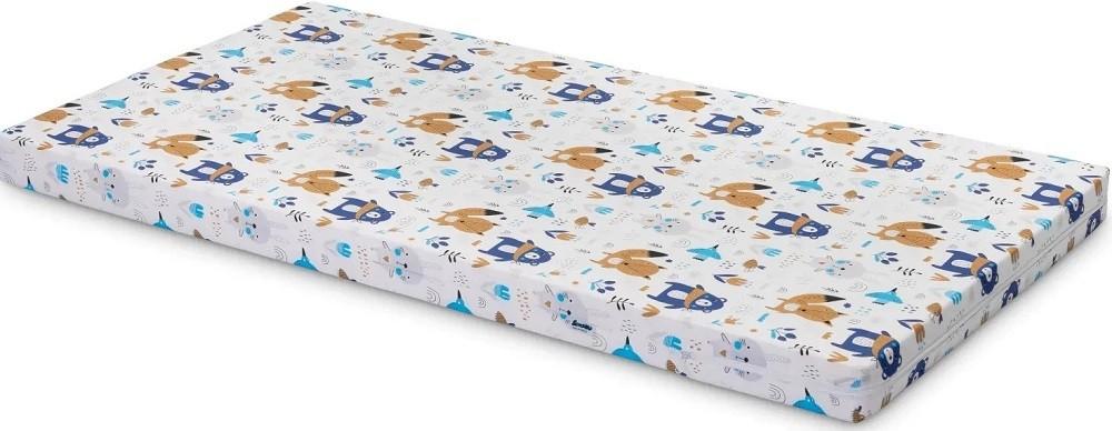 Saltea pentru copii Sensillo Animals Forest 120x60 White/Blue