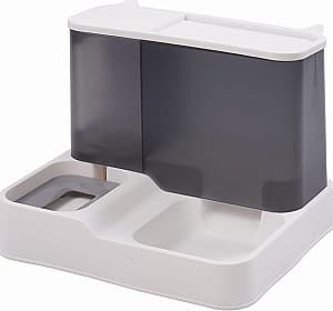 Dozator inteliligent de hrana Jumi 2 in 1 22x30x24 cm Gri