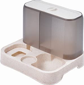 Dozator inteliligent de hrana Jumi 22x25x29cm Alb/Gri
