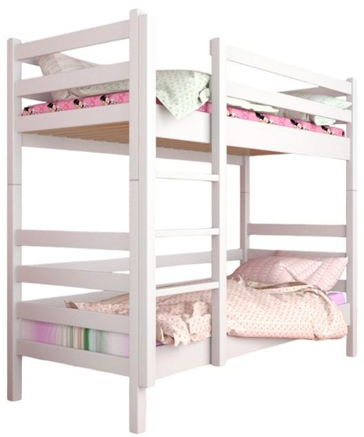 Pat copii JFT Duos 90x200 Alb