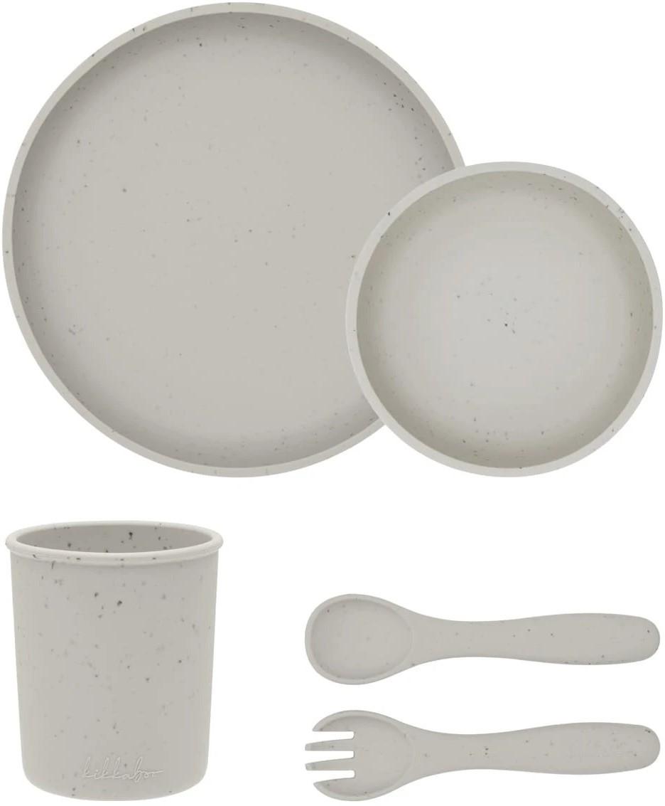 Set de vesela Kikka Boo Platinum Silicone Sand Beige 5 piese