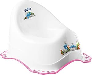 Oala copii Maltex The Smurfs White Pink