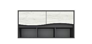 Полка на стену Yasen Женева серый графит/дуб крафт белый