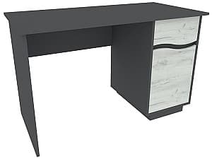 Письменный стол Yasen Женева Серый Графит/Дуб Крафт Белый