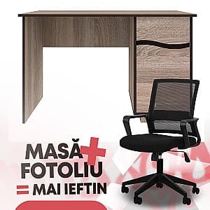 Письменный стол Yasen Женева 1200x755x600 (Дуб Сонома Трюфель) + Кресло Waltz OC-833