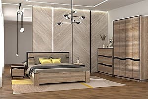 Set dormitor Yasen Geneva B(4D) Stejar Sonoma Trufel/Wenge Magic