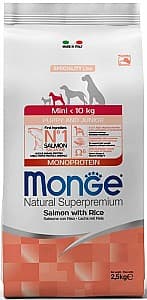 Сухой корм для собак Monge MINI PUPPY Salmone/Rice  2.5kg