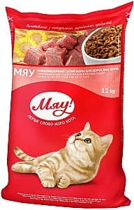 Сухой корм для кошек Мяу Adult Crucian Carp 11kg
