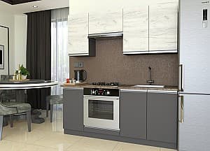 Кухонный гарнитур Yasen Мадера 1.8 м Дуб Крафт Белый / Графит Серый