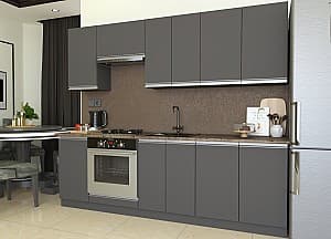 Кухонный гарнитур Yasen Мадера 2.4 м Графит Серый