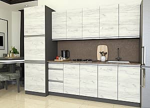 Set mobila bucatarie Yasen Madera 2.6 m Stejar Kraft Alb