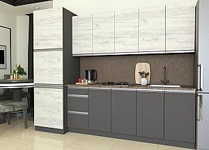 Кухонный гарнитур Yasen Мадера 2.6 м Дуб Крафт Белый / Графит Серый