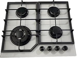 Plita pe gaz incorporabila Tornado H77-6004SR MATT GL WH