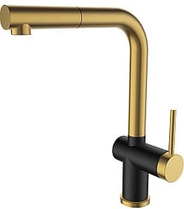 Кран для кухни SanDonna Riva Gold/Black
