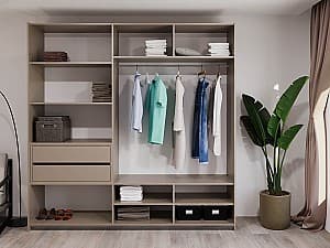 Dulap-cupe Bayro Napoli 230x230x58 cm Top Line Piatra Gri (604807)