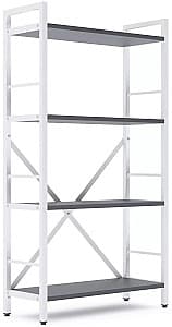 Стеллаж Nex Loft Белый/Антрацит (Серый) 4 полки