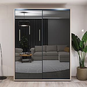 Шкаф-купе Bayro Murano 180x230x60 см Серый Камень