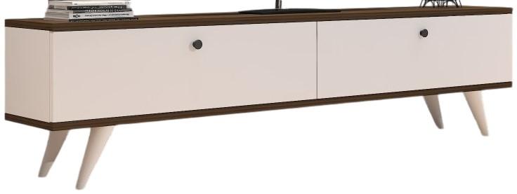 Tumba pentru televizor Trendy Paris Alb/Nuc (Maro)