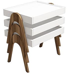 Журнальный столик Trendy Roma Орех (Коричневый)/Белый