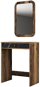 Туалетный столик (трюмо) Trendy Lizbon Орех (Коричневый)/Черный/Мрамор