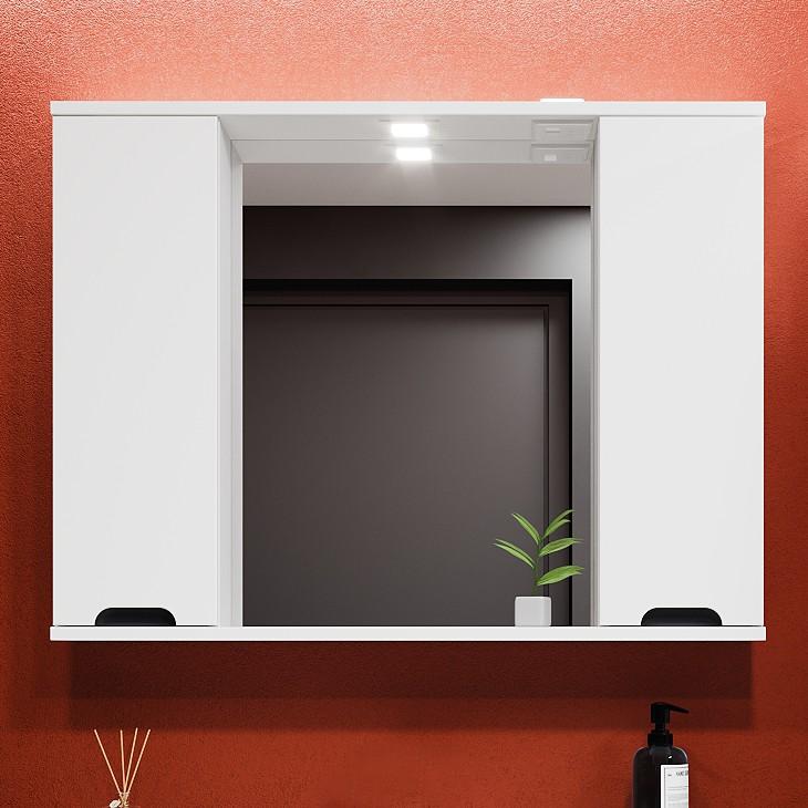 Dulap de baie Bayro Etna Duo 100x75 cm Alb Mat