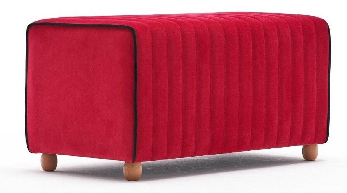 Bancheta si fotoliu puf Trendy Mabel Rosu