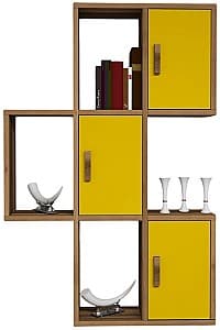 Полка на стену Trendy Flora Орех (Коричневый)/Желтый