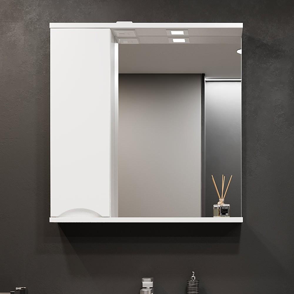 Dulap de baie Bayro Elara 65x75 cm Alb Mat / Stâng