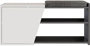 Тумба для обуви Trendy Fiona Bench Антрацит (Серый)/Белый