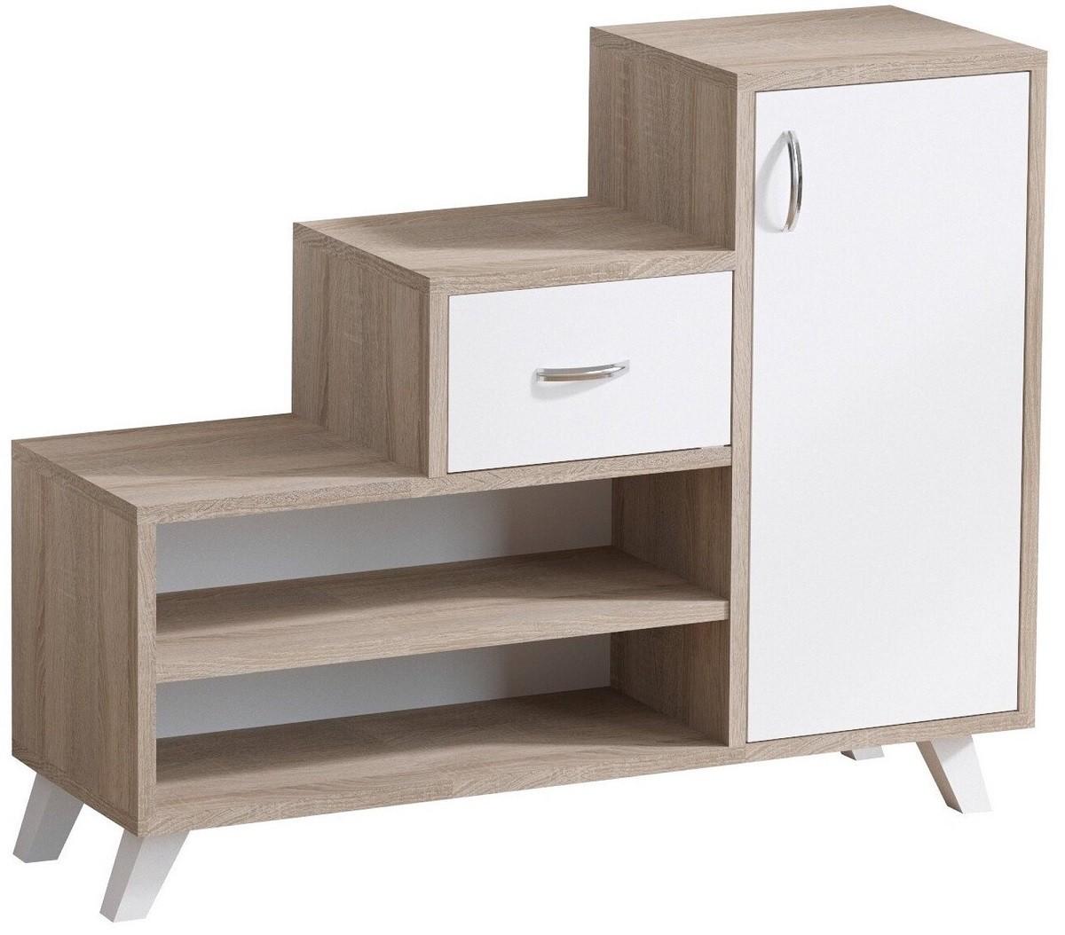 Dulap pentru incaltaminte Trendy Retro Pinul Atlantic (Bej)/Alb