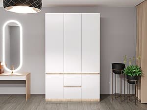 Шкаф Bayro Harmony 130x220x55 см Сонома с ящиками (608039)