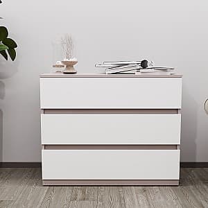 Комод Bayro Harmony 100x81x45 см Камень Серый / Белый