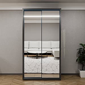 Шкаф-купе Bayro Parma 120x225x60 см Антрацит (Серый)