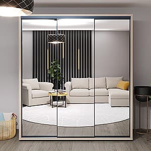 Шкаф-купе Bayro Parma 200x225x60 см Серый Камень