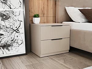 Noptiera Bayro Murano 55x50x45 cm Piatra Gri MDF 18mm Positano