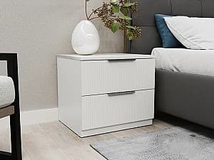 Noptiera Bayro Murano 55x50x45 cm Alb Mat Positano