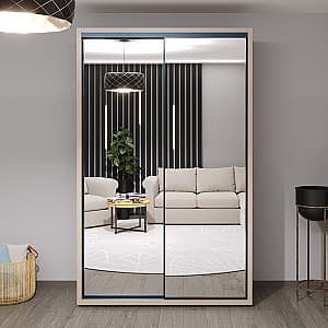 Шкаф-купе Bayro Parma 140x225x60 см Серый Камень